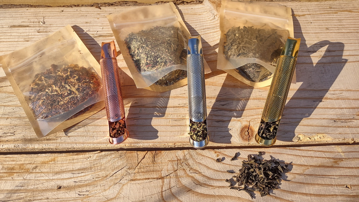 Gold & Rose Mesh Tea Infuser- Sliding Tube