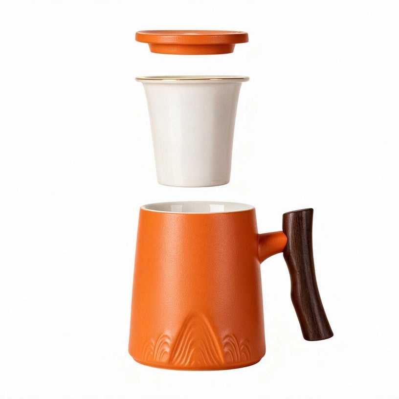 Mugs with Infuser and Lid - 12 fl.oz. orange