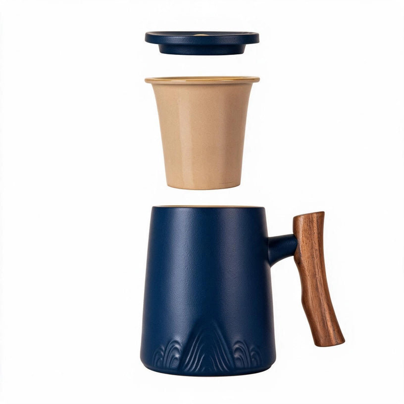 Mugs with Infuser and Lid - 12 fl.oz. Blue